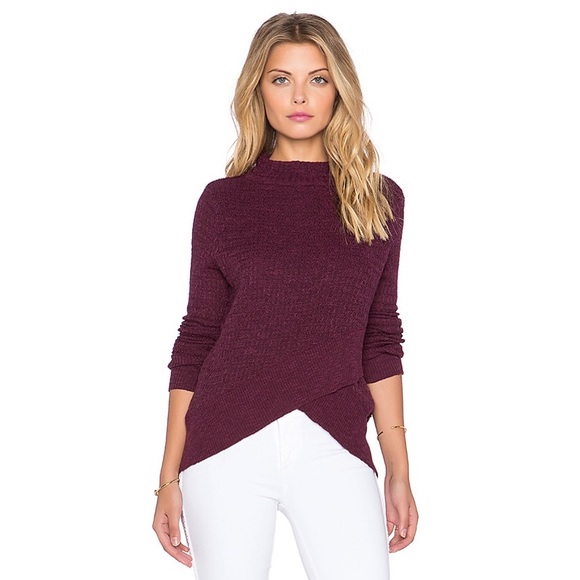 Free People Sweaters - Free People Boho Wrap Sweater in Plum